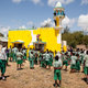 Image for article titled An artist has painted mosques and churches across Kenya yellow to promote peace